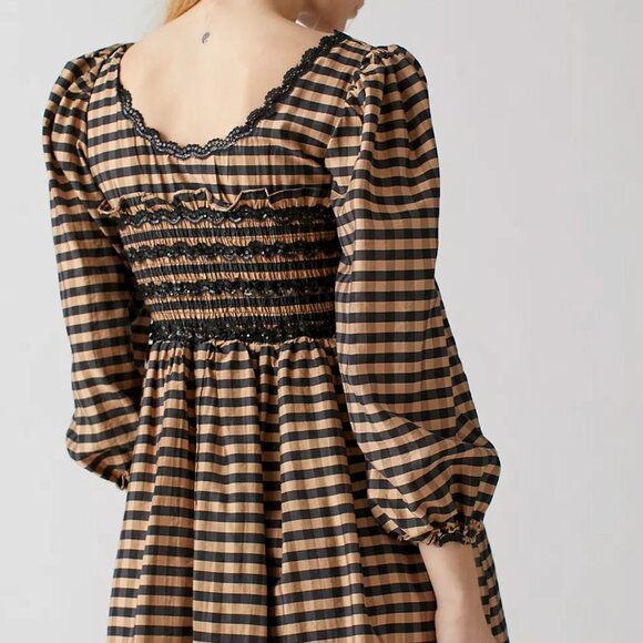 Sister Jane Dream Flock Checked Midi Dress  NWT! - Picture 2 of 3